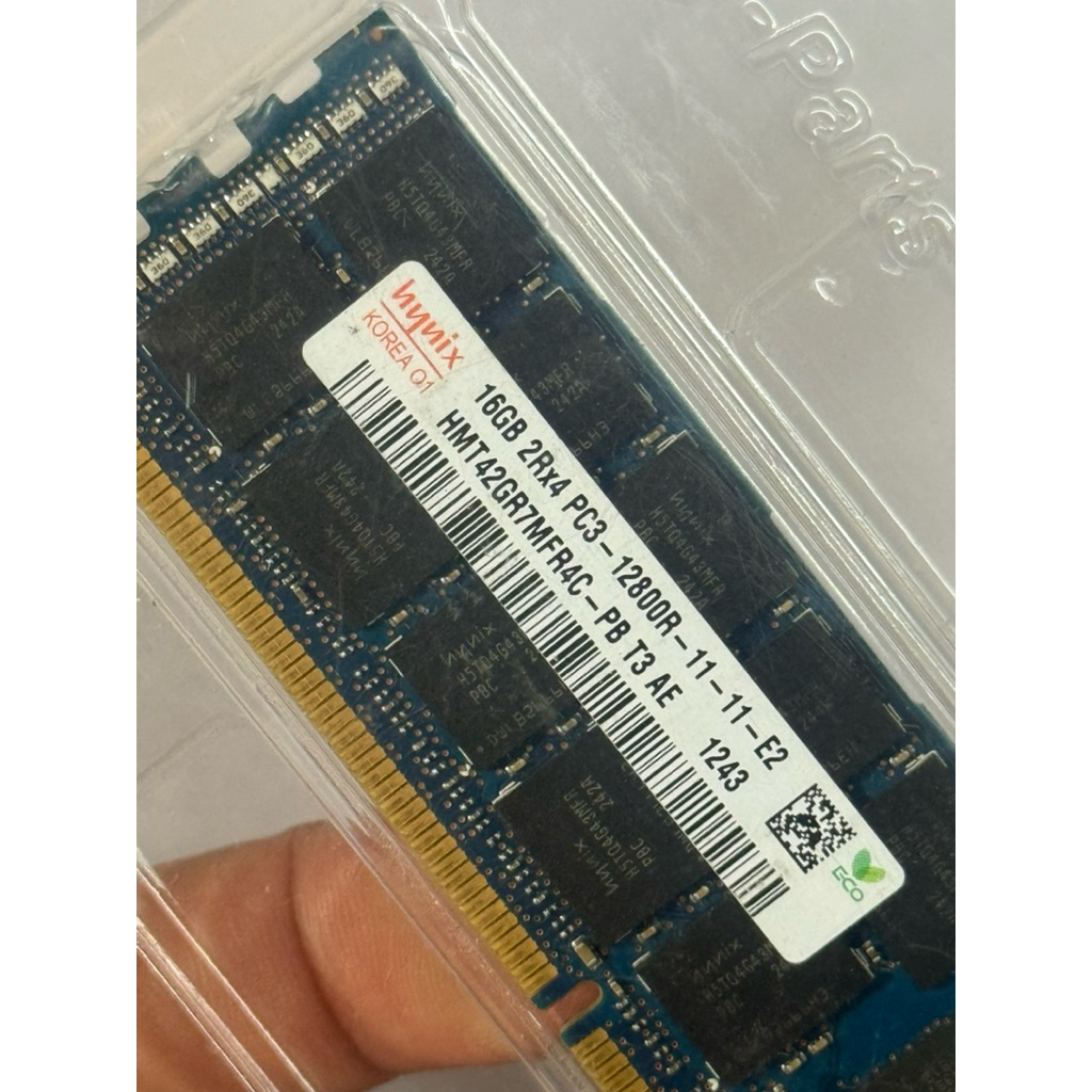 แรม Ram Server Ram ECC DDR3 / Skhynix 16GB 2Rx4 PC3-12800R สินค้ามีประกัน