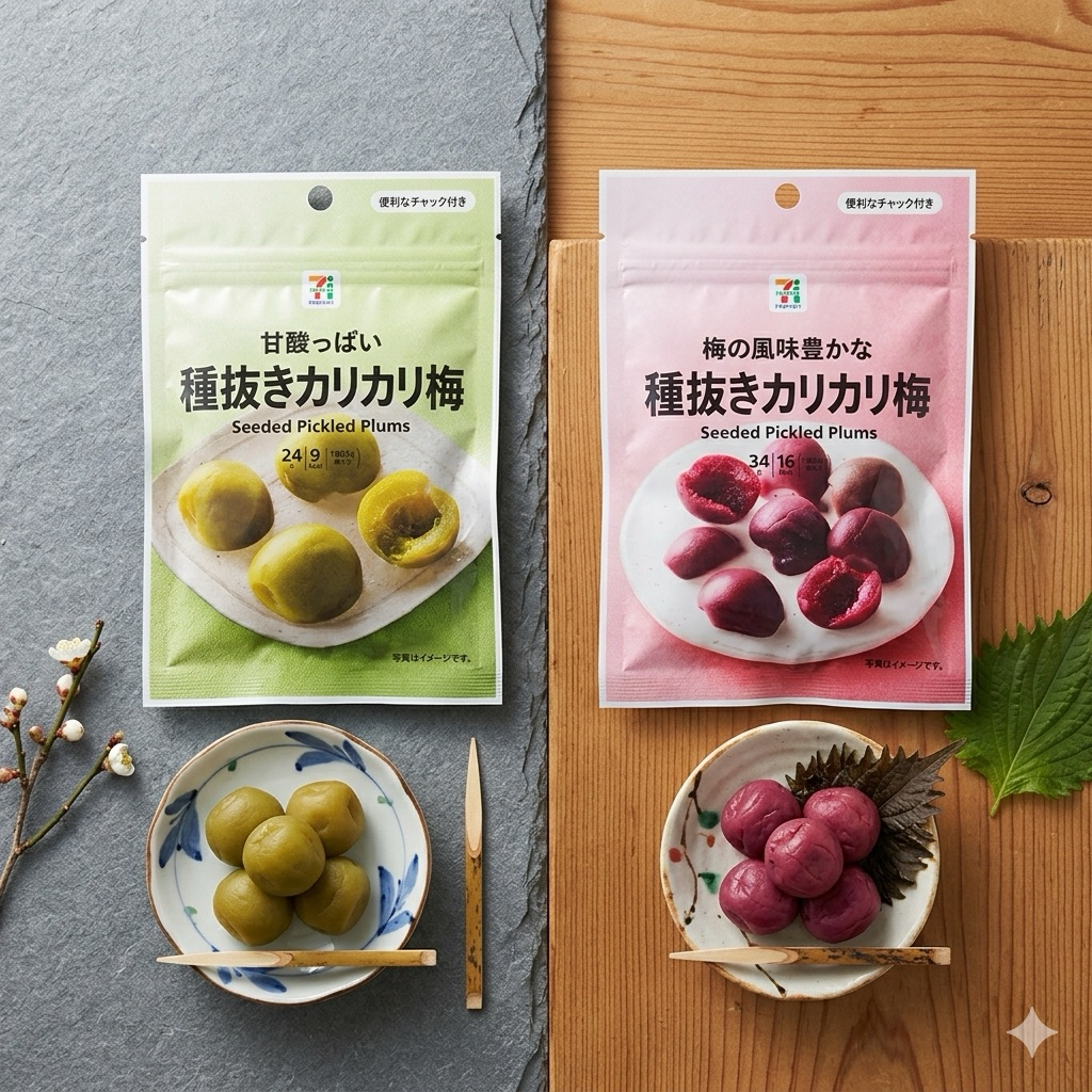 พร้อม​ส่ง​ใน​ไทย​ บ๊วยไร้เม็ด 7-11ญี่ปุ่น ทานง่ายถุงมีซิปล็อค อร่อยตาตื่น