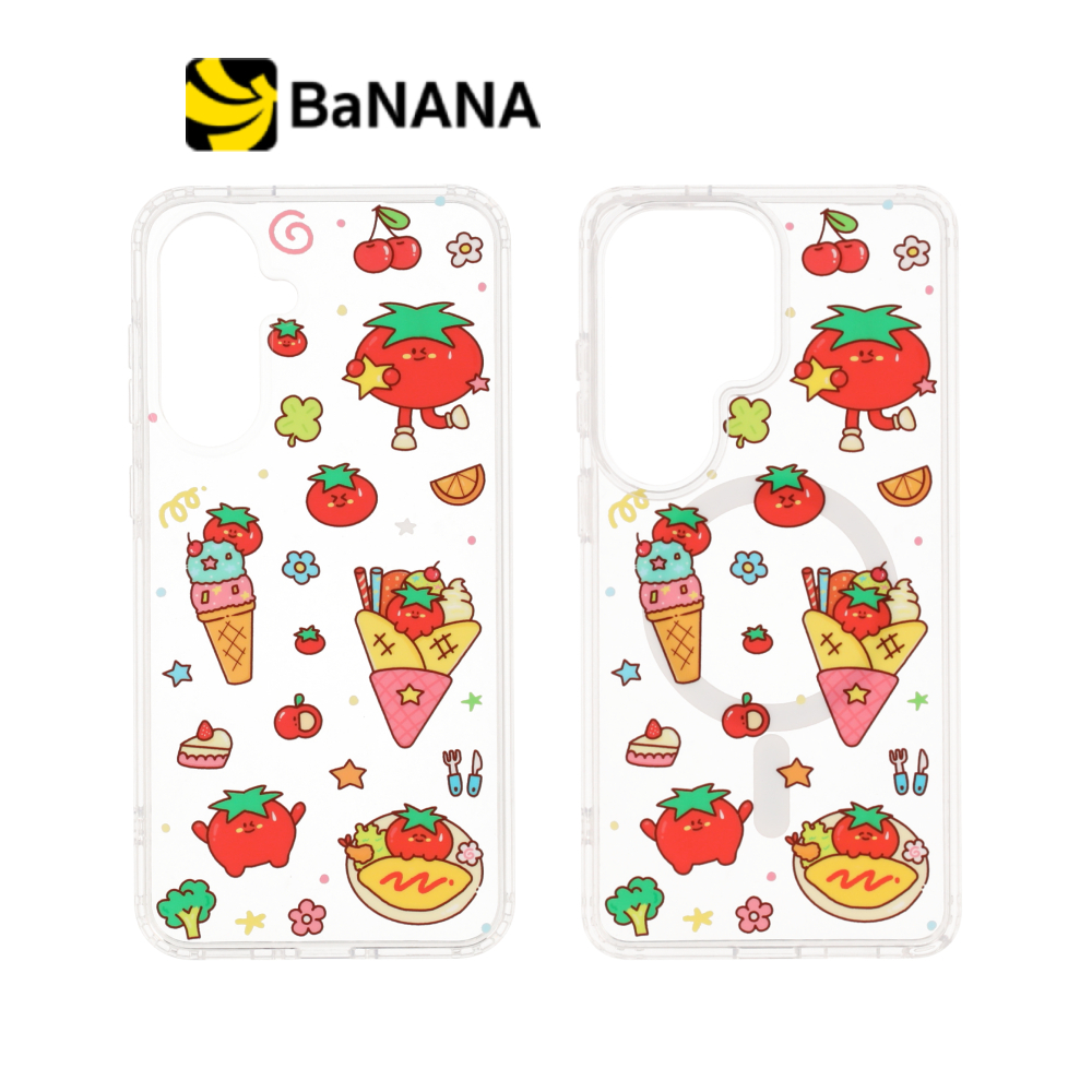 FOX x PLEASENJOY เคส Samsung Galaxy A06/A07/A17/A56/S25 FE/S24 Ultra/S25 Ultra/S26 Ultra ลาย Happy Tomato by Banana IT