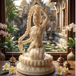 ​พระแม่ธรณีถือเป็นตัวแทนของความอดทนและความเมตตาหากคุณทำบุญแล้วกรวดน้ำลงดินนั่นคือการฝากบุญไว้กับท่านเพื่อให้ท่านช่วยเก็บ