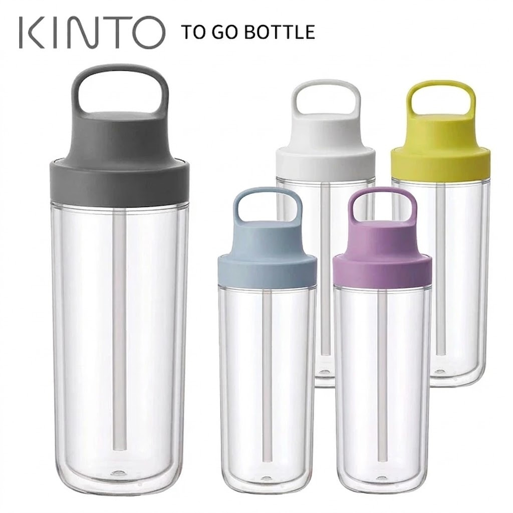 ขวดน้ำพกพา KINTO อเนกประสงค์พร้อมหลอดดูด ขนาด360มล. และ480มลน้ำหนักเบา ผนังสองชั้น ล้างในเครื่องล้าง