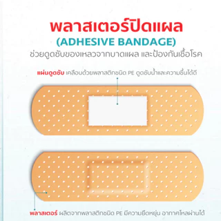 เทนโซพลาส พลาสติก สีเนื้อ 100 แผ่น 1 กล่อง Tensoplast Tensoplastic 619