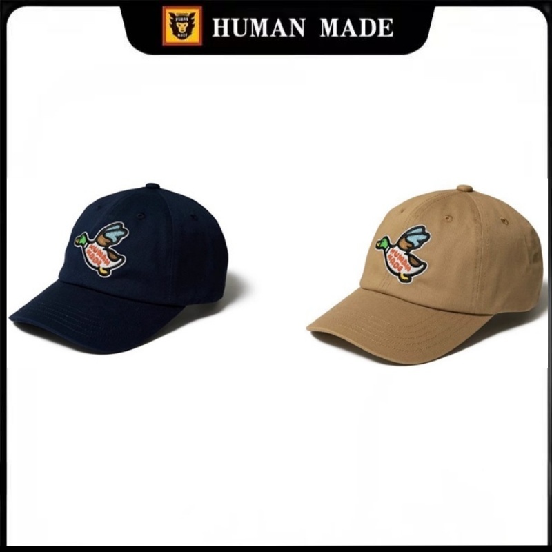 『 Human Made 』🇯🇵 พร้อมส่ง/ หมวก human made cap หมวกเบสบอลปรับขนาดได้พร้อมลายปักรูปเป็ด