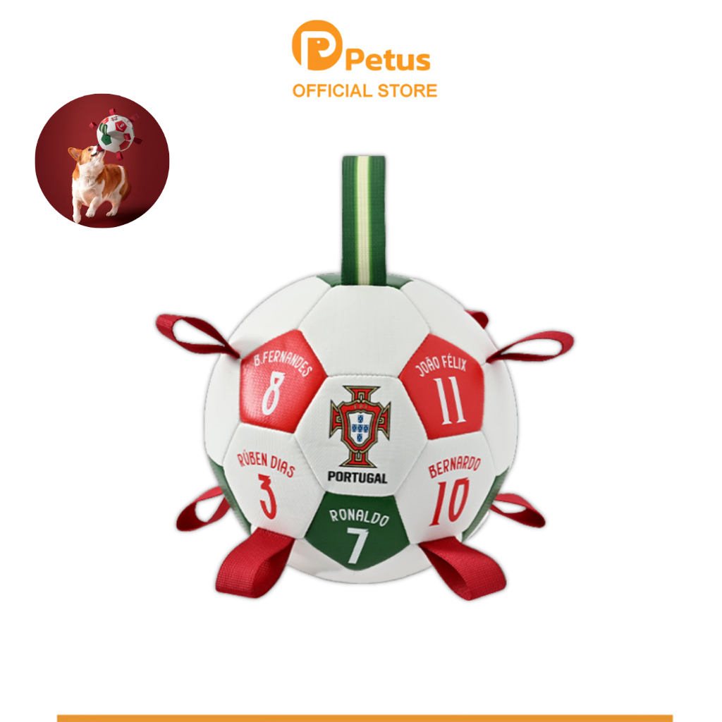 Petus ของเล่นสัตว์เลี้ยง ตุ๊กตากัดสุนัข pet ball toy วัสดุ TPU คุณภาพดี เหนียว ทนทาน ไม่ขาดง่าย ทนต่อแรงกัด มีหูจับ