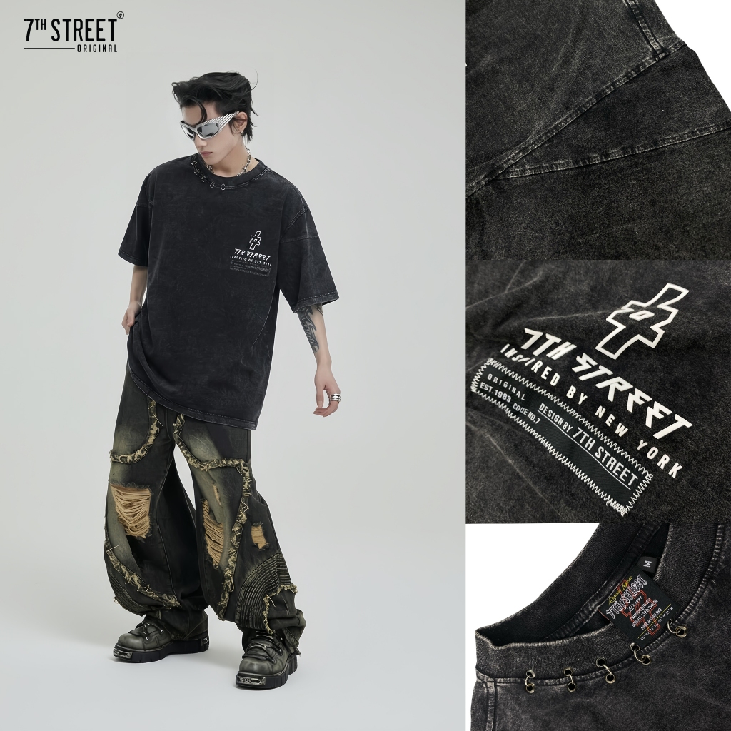 7thStreetOversizeVintage(เสื้อฟอกวินเทจ)รุ่นV-SHD002