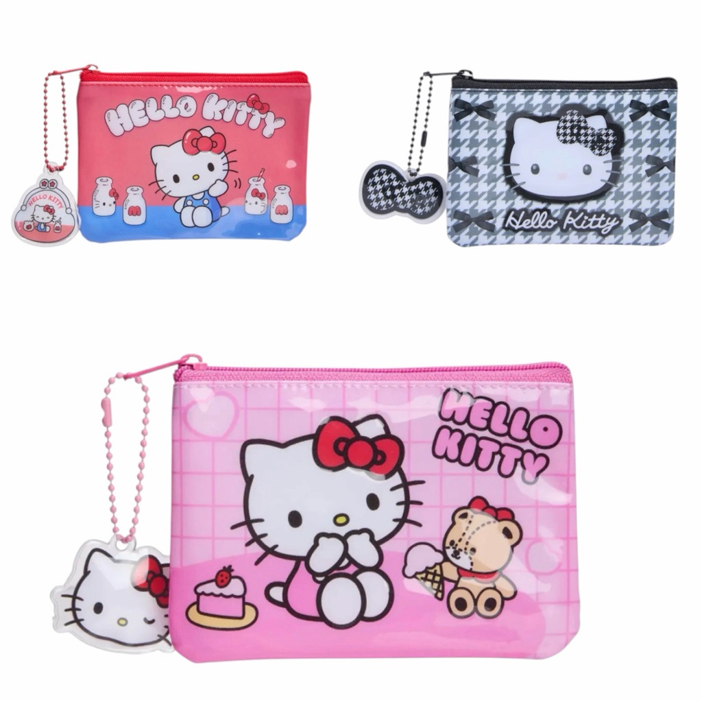 กระเป๋าใส่เหรียญ Sanrio 100% แท้ มาพร้อมพวงกุญแจสุดน่ารัก กระเป๋าสตางค์ พร้อมส่ง ลายน่ารัก 🌸👜