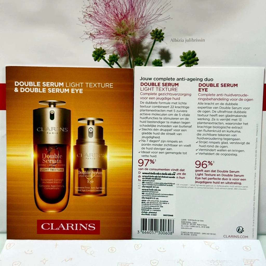 *Clarins* Double Serum 0.9ml & Double Serum eye 0.9ml ของแท้ 💯 มี สคบ ป้ายไทย