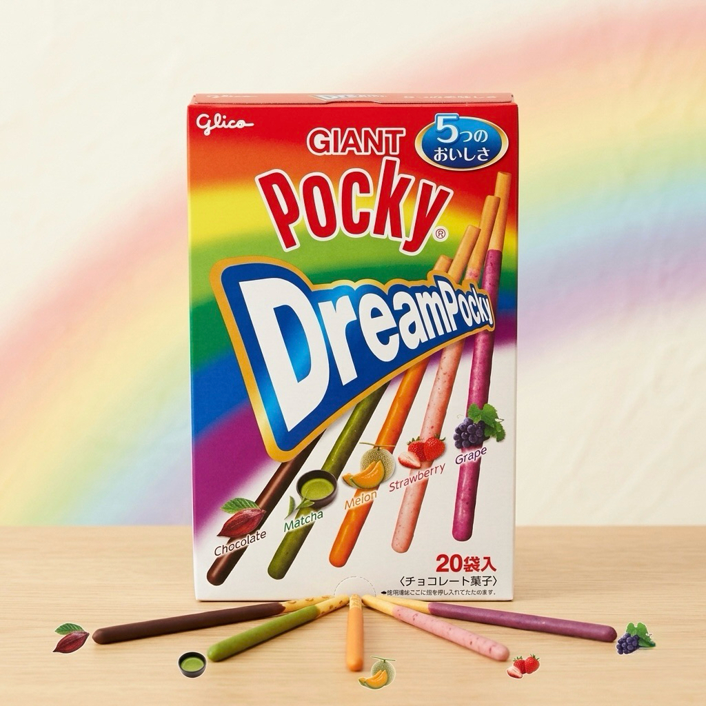 พร้อม​ส่ง​ใน​ไทย​ Pocky giant รวม5รส 20แท่งคุ้มมากๆค่ะ