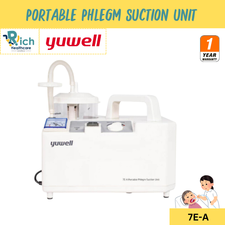 NEW!!2025 เครื่องดูดเสมหะ Portable Phlegm Suction Unit ยี่ห้อ Yuwell รุ่น 7E-H1 รับประกันศูนย์ 2ปี