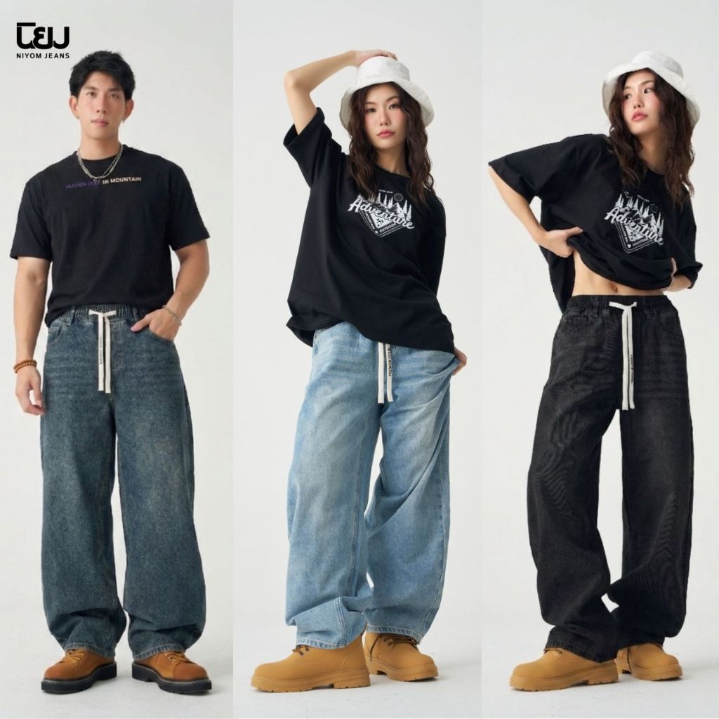 Niyom Jeans collection The Forest : รุ่น B309 กางเกงยีนส์ ทรงกระบอก