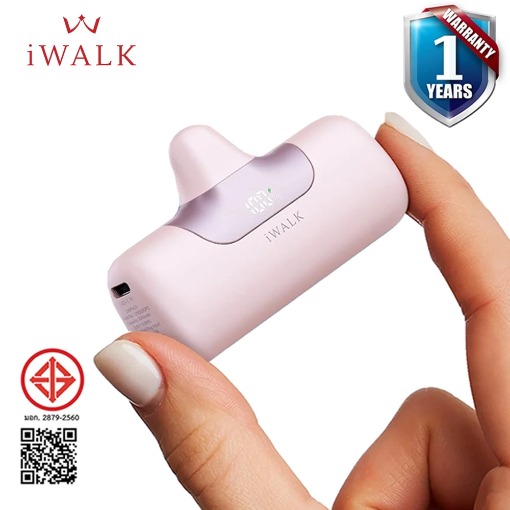 [ของแท้/ประกัน1ปี] iWALK LinkPod 5 แบตสำรองไร้สาย Type-C 5500mAh ชาร์จเร็ว 22.5Wรองรับ iPhone 17/16/15,มือถือแอนดรอย์