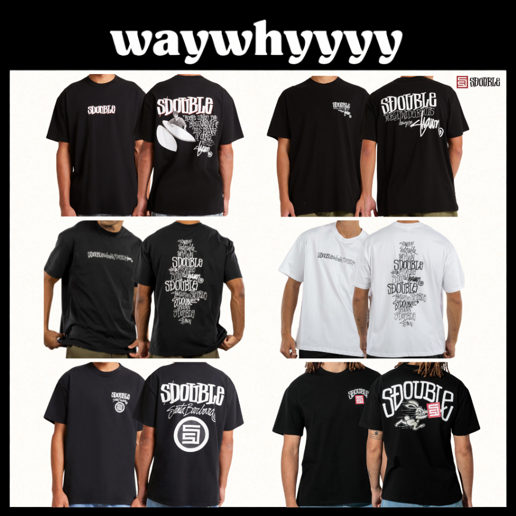 [ของแท้] เสื้อยืด S-DOUBLE (เจ้าของเดียวกับ Stussy) ลดราคาพิเศษ