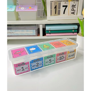 กล่องเก็บเหรียญ 4 ช่อง + ช่องแบงค์ | กล่องออมเงิน | ลายการ์ตูนสุดน่ารัก