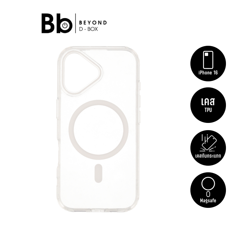 เคส FOX iPhone 16 JellyGuard Magnetic Hybrid White/Clear by BB Beyond D-Box
