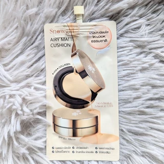 *พร้อมส่ง* Snowgirl Airy Matte Cushion #3 ซอง 55 บาท# 1 ซอง 19 บาท SPF35 PA+++ **ตำหนิคราบเหลืองที่ฝาไม่มีผลต่อเนื้อครีม
