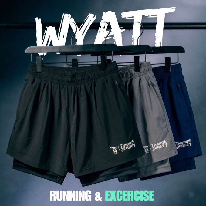 กางเกงวิ่ง กางเกงกีฬาขาสั้น WYATT ใส่ออกกำลังกาย