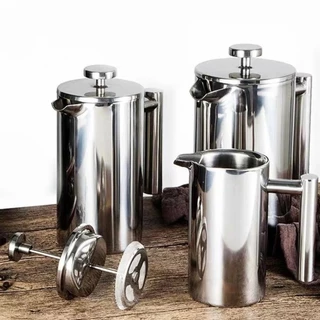 【COD & สินค้าพร้อมส่ง】หม้อกรองกาแฟ French press 350ML / 800ML / 1000ML สแตนเลส 304 การกรองหลายชั้น