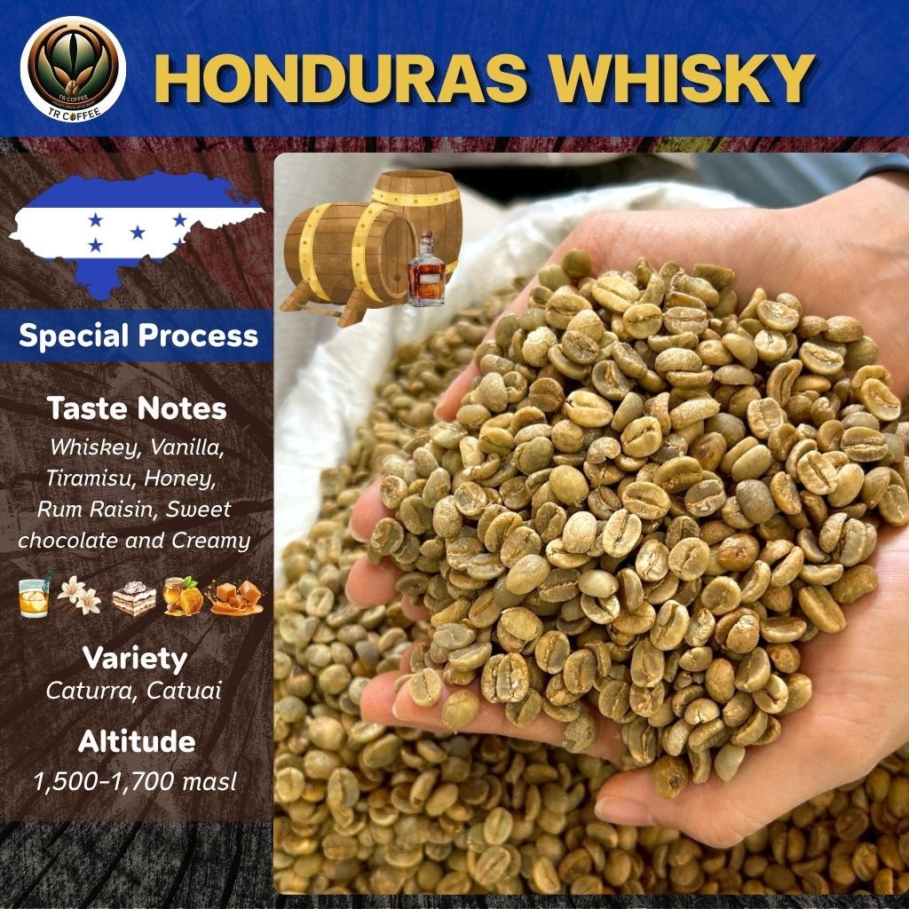สารกาแฟ 1 kg ฮอนดูรัส วิสกี้ Honduras Whiskey อราบิก้า/Special สั่งซื้อเกิน 20kg. ทักแชท