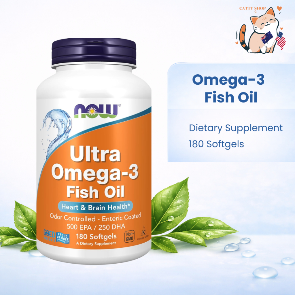 พร้อมส่ง✅Exp.2028 Now Foods  Ultra omega 3 180 เม็ด