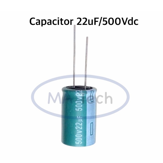 22uf 500v คาปาซิเตอร์ 22uF500V Capacitor 22uF/500V ตัวเก็บประจุตัว C 500v22uf ขนาด 16x25.0mm