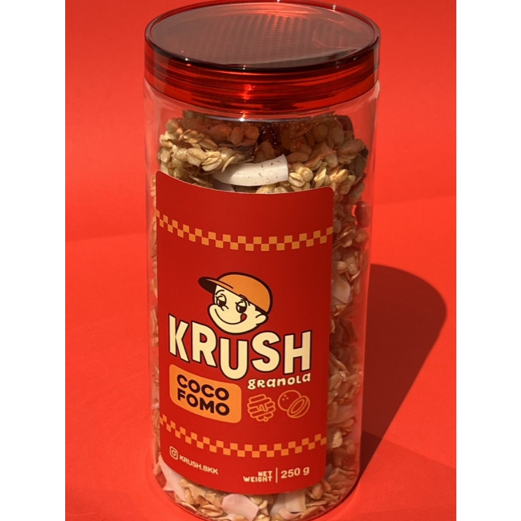 Krush Granola: COCOFOMO ครัช โฮมเมดกราโนล่า รสโคโค่โฟโม่ (มะพร้าวน้ำผึ้ง) ขนาด 250 กรัม