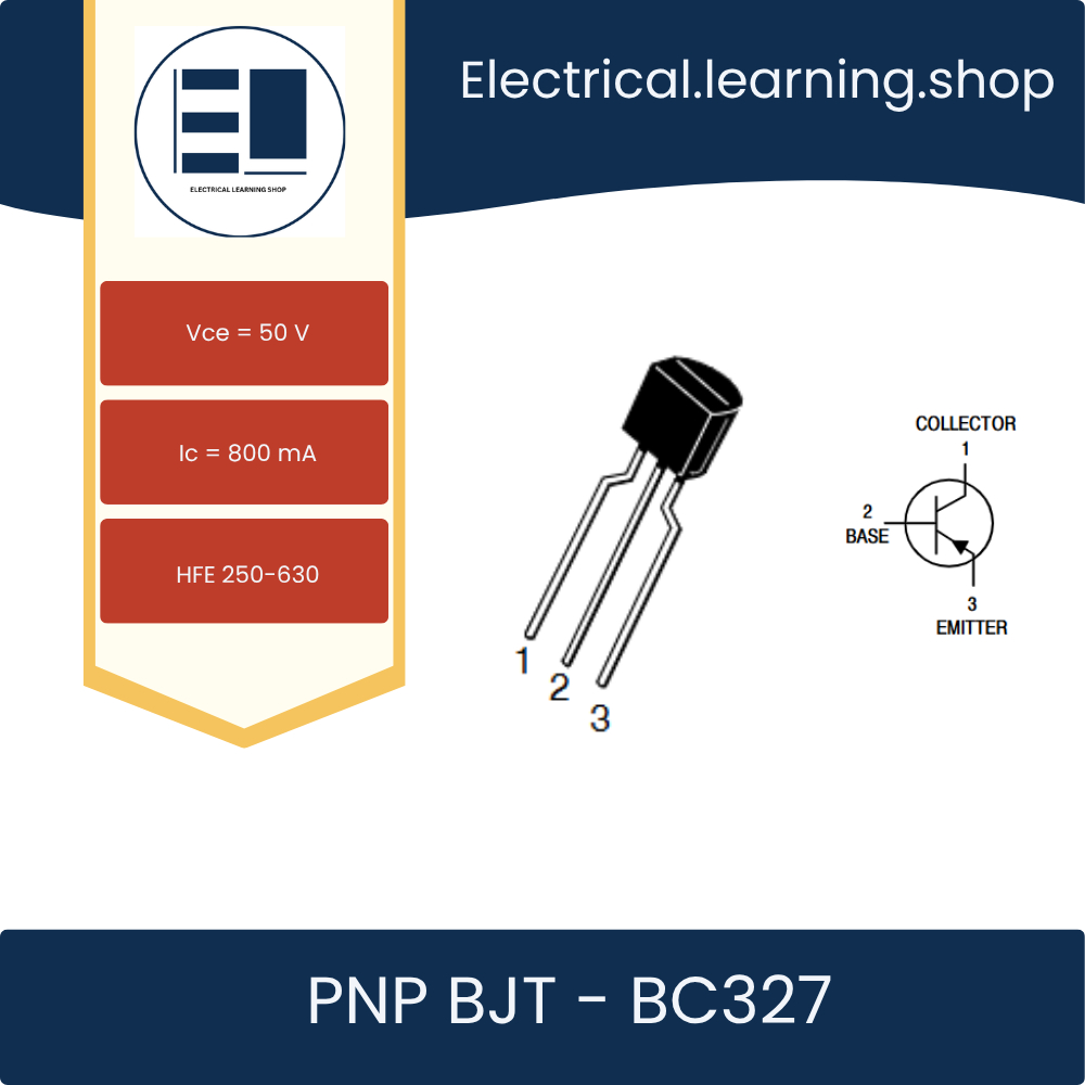 BC327 PNP-BJT [45Vce 800mAIc]