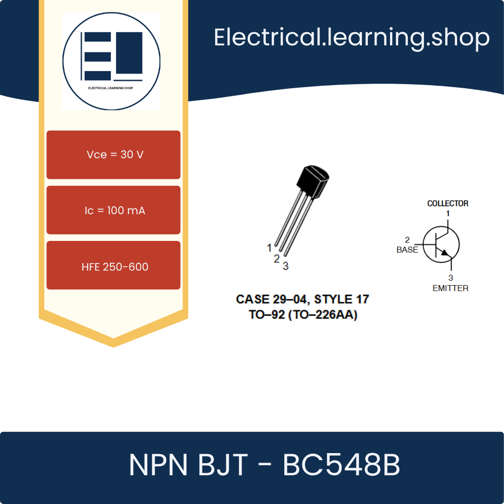 BC548B NPN-BJT [30Vce 100mAIc]