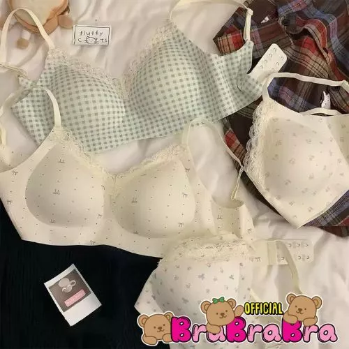 [ส่งจากไทย] 𝑩𝒓𝒂𝑩𝒓𝒂𝑩𝒓𝒂 #bra-318 บราเจลลี่ เสื้อชั้นในไร้ขอบ บราไร้ขอบ ลายดอกไม้ ฟองน้ำถอดไม่ได้