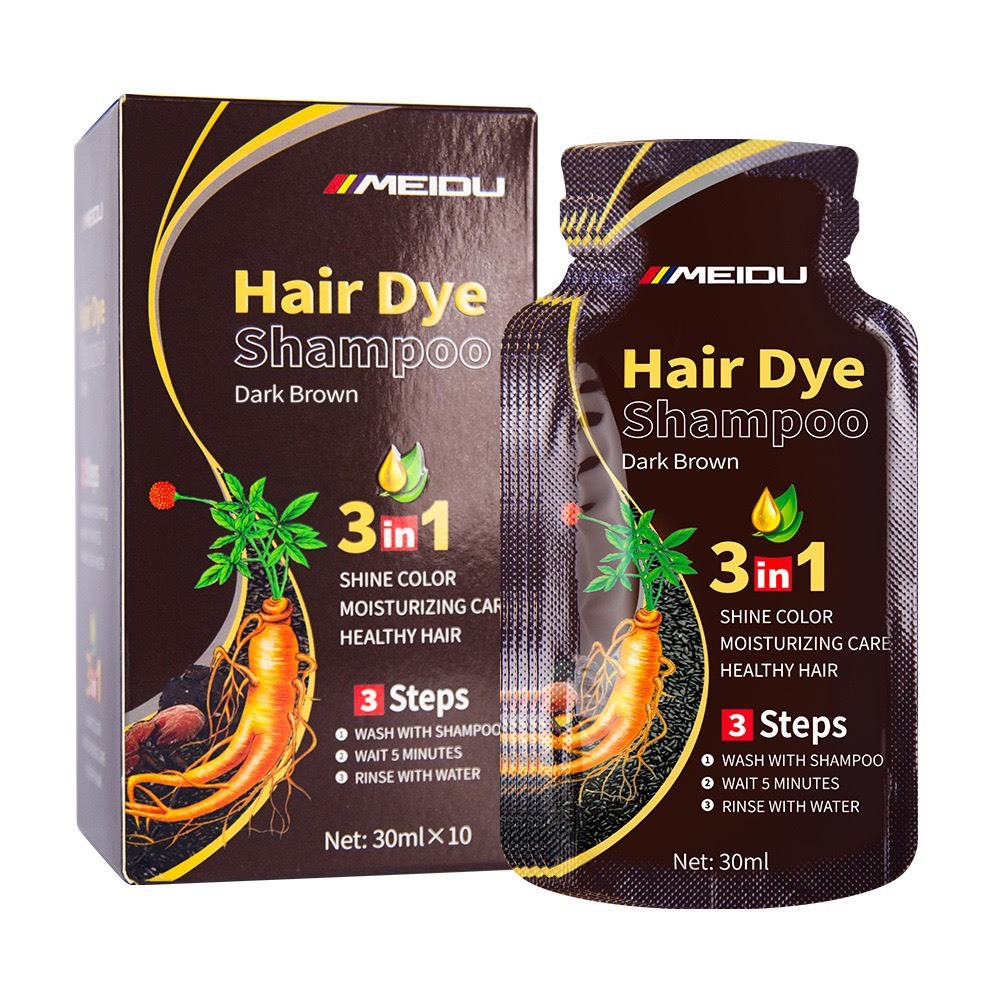 MEIDU Hair Dye Shampoo แชมพูปิดผมขาว แชมพูเปลี่ยนสีผม สารสกัดจากธรรมชาติ ราคา ถูกที่สุด ดีลบีเคเค แกลเลอรีภาพที่ 9