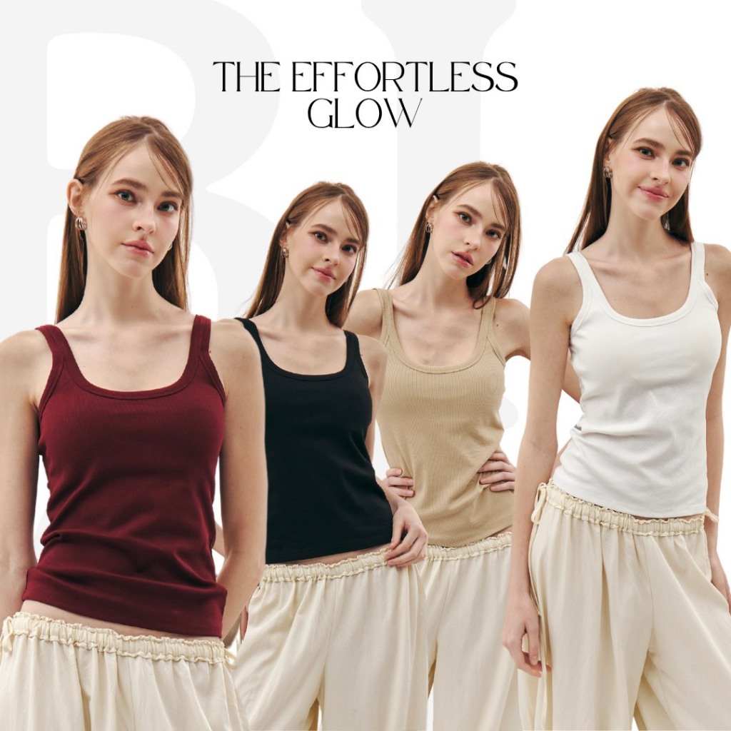 BCTT13 The Effortless Glow - เสื้อกล้ามรุ่นนี้มีฟองน้ำในตัว นุ่มใส่สบาย