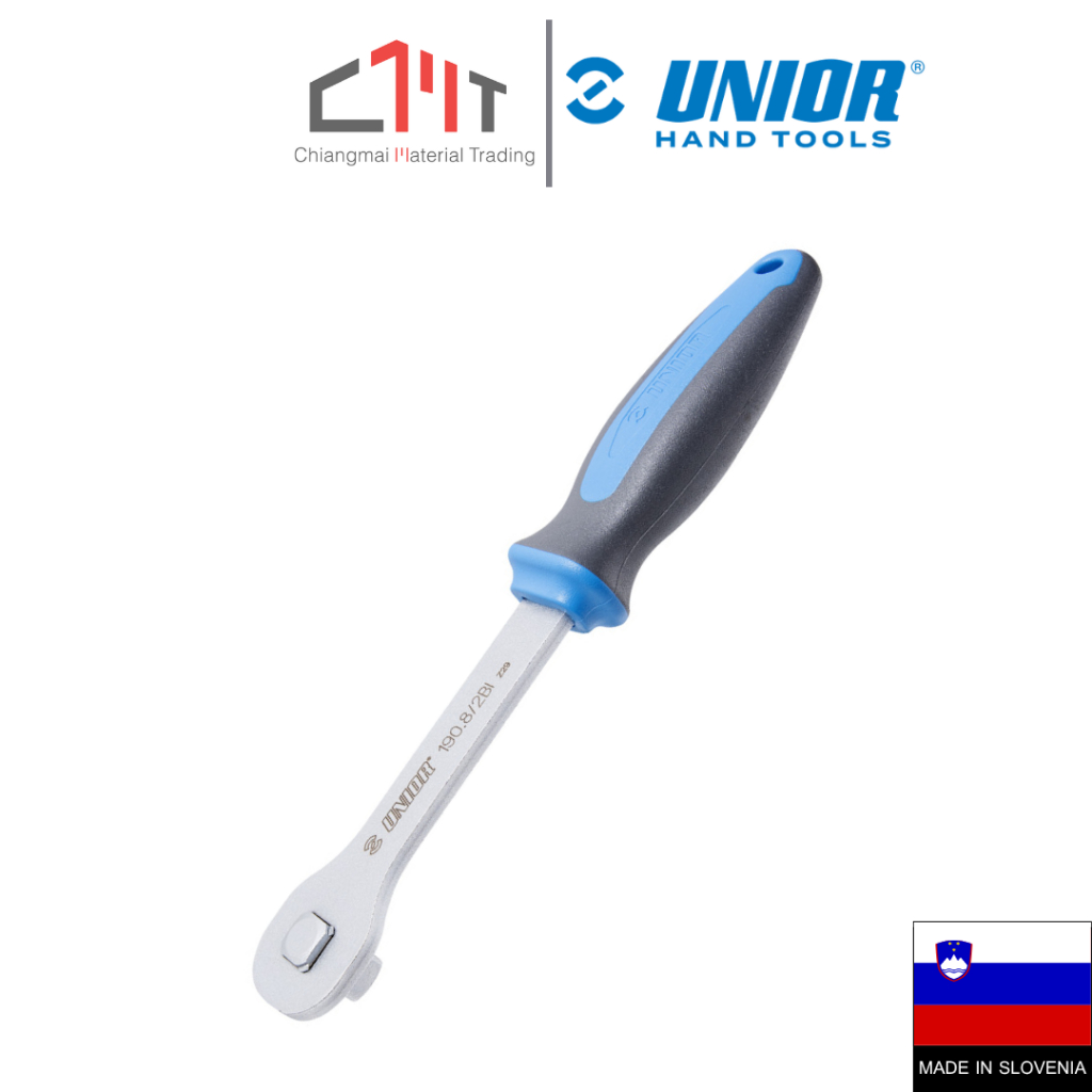 UNIOR ด้ามขัน ขนาด 1/2" No.190.8/2BI (Pro Socket Handle with 1/2˝ square drive)