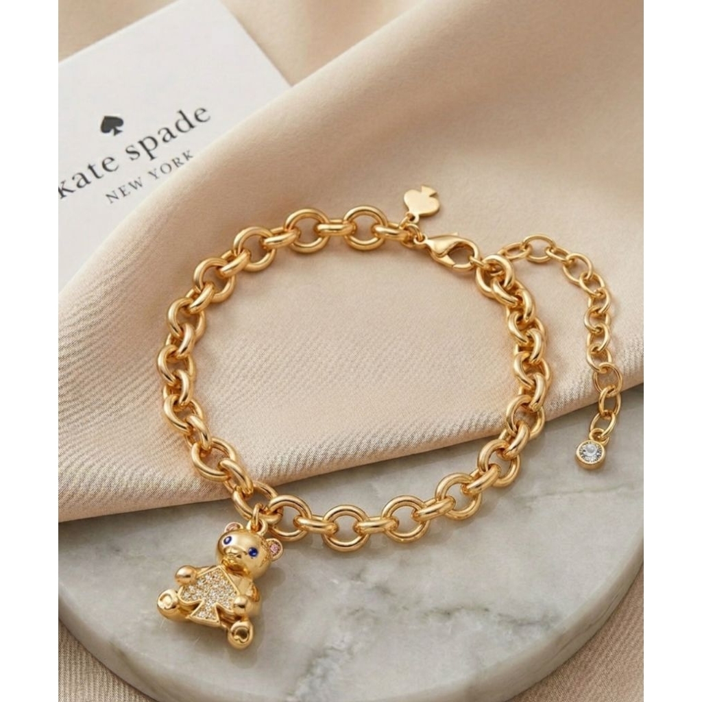 สร้อยข้อมือ ต่างหู หมี Oh What Fun Spade Teddy Bear Charm