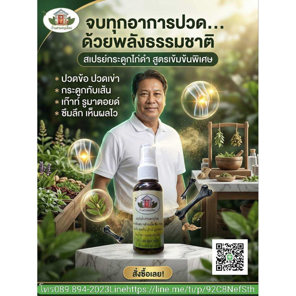 สเปรย์กระดูกไก่ดำ สูตรเข้มข้นพิเศษ เพียงแค่ลองเปิดใจ เราผลิตด้วยความจริงใจ