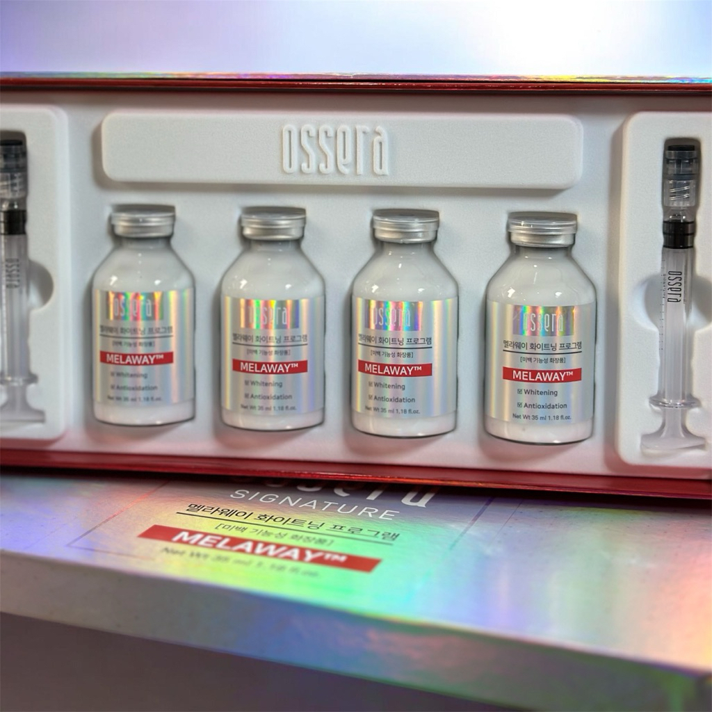 เซรั่มฝ้า OSSERA MELAWAY WHITENING สยบจุดด่างดำฝังลึก ปรับสีผิวสม่ำเสมอ เติมคอลลาเจนให้ผิวเด้งฟู หน้าใสเงาวาวดูมีมิติ