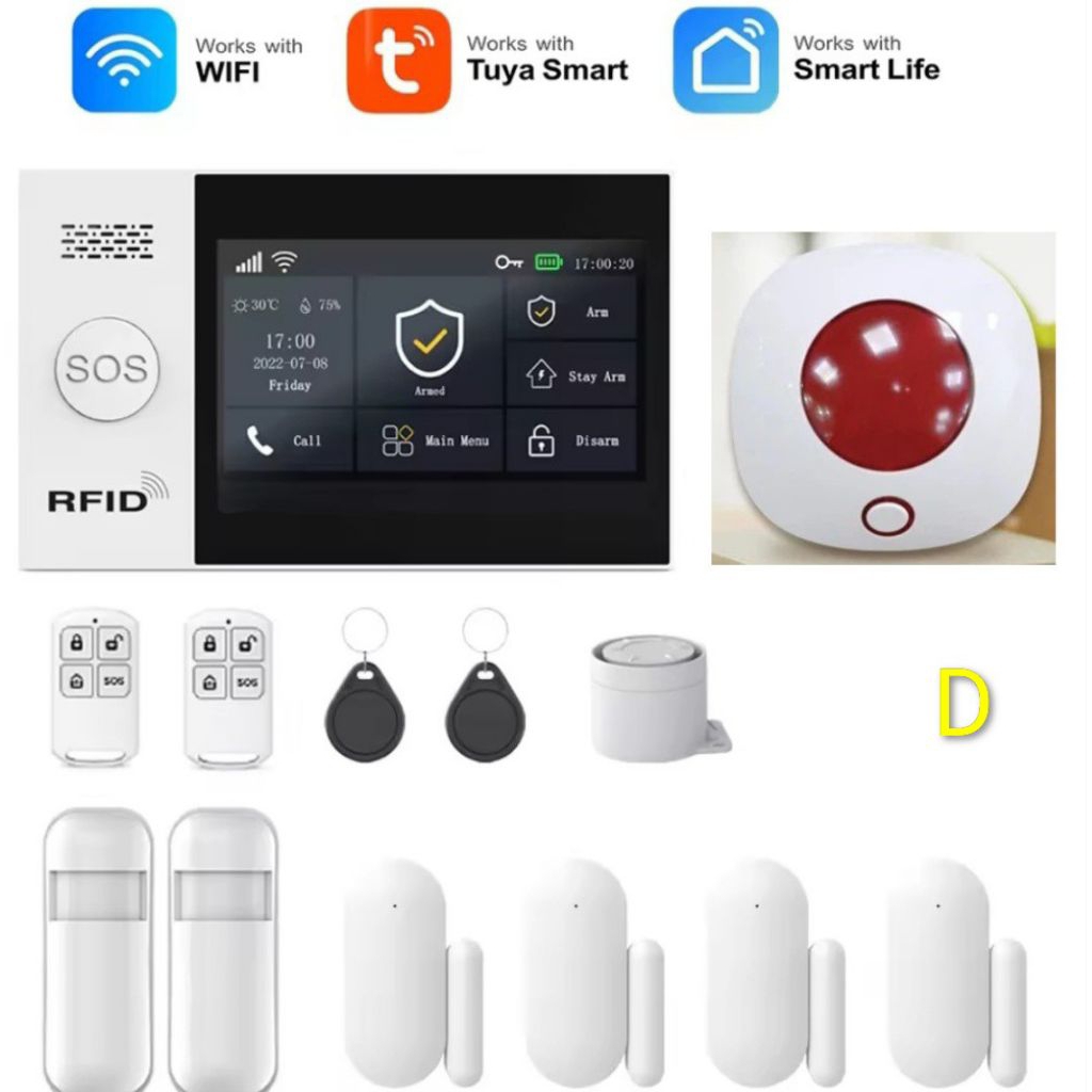 TGUARD กันขโมยบ้าน  GSM  WIFI ALARM SYSTEM