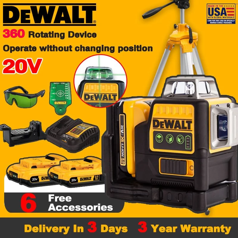【มอบของขวัญ】12V เครื่องวัดระดับเลเซอร์ 12เส้น 360°/4Dลเซอร์สีเขียว ระดับเลเซอร์กากบาทแนวตั้ง ระดับติดผนั ฟรีขาตั้