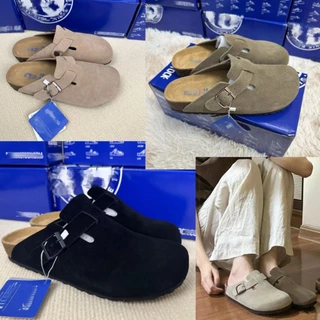 [พร้อมส่ง] Birkenstock Boston Soft Footbed หนังแท้ พื้นนุ่ม รองรับอุ้งเท้า (หากไม่ใช่หนังแท้คืนเงินได้ เก็บเงินปลายทาง)