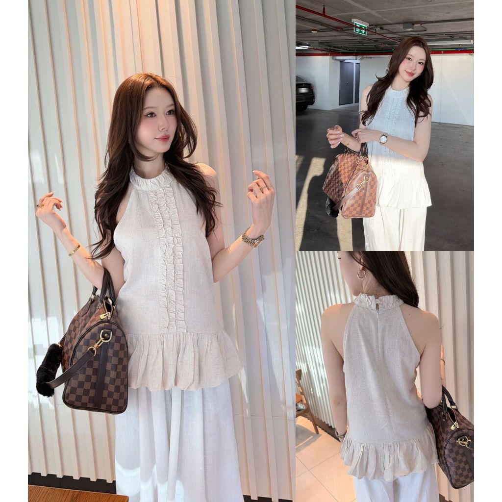 ส่งด่วน🚨 SLYQ SUNDAY LINEN SLEEVELESS TUNIC เดรสสั้น / เสื้อตัวยาว ผ้าลินินแขนกุด