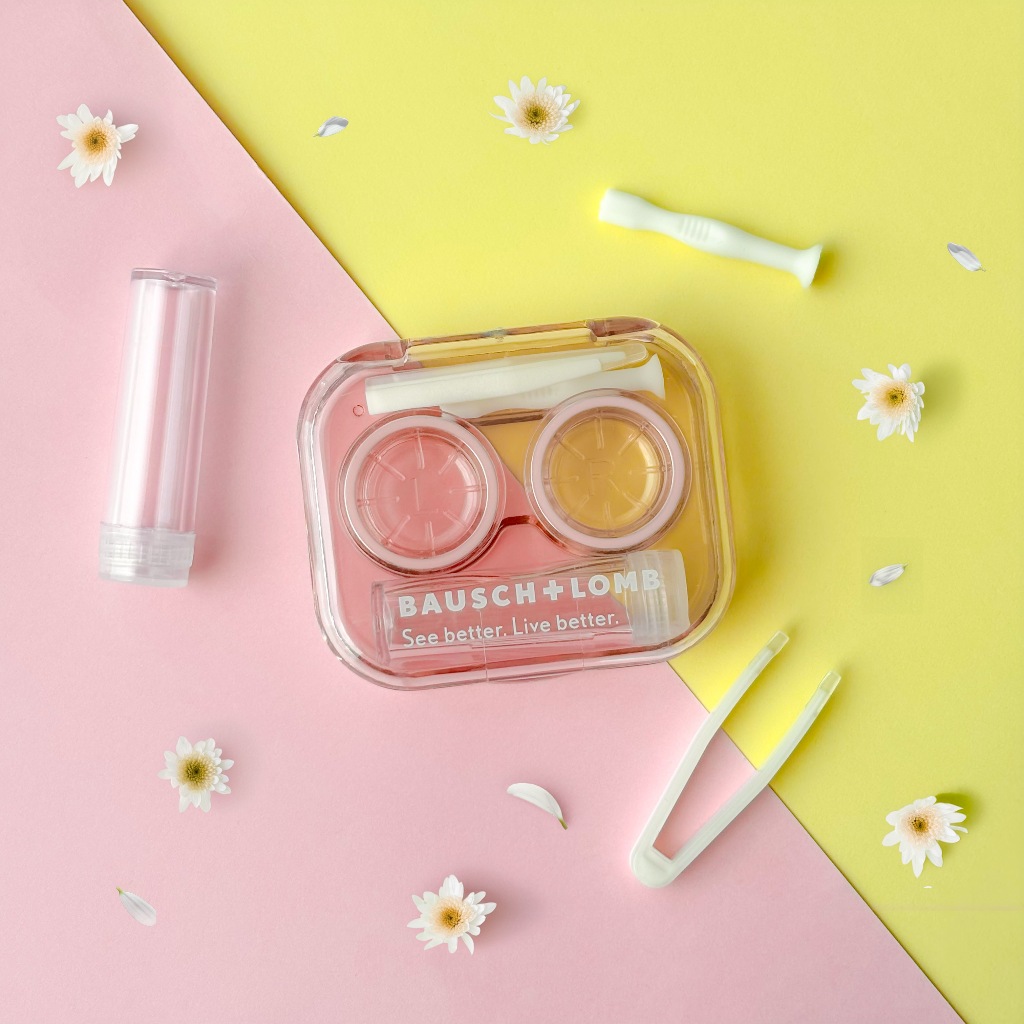[สินค้าสำหรับแถม] Bausch & Lomb ตลับคอนแทคเลนส์ สีชมพู