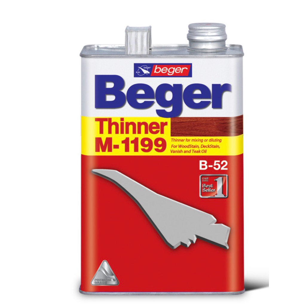Beger Thinner M-1199 เบเยอร์ ทินเนอร์ เอ็ม-1199 ใช้สำหรับผสมเจือจางผลิตภัณฑ์งานไม้ ขนาดแกลลอน