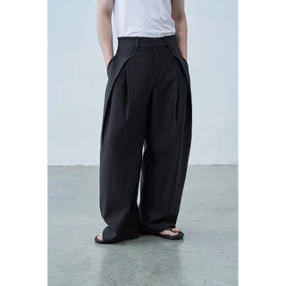 Orbit Wide Pants 2.0 Pinstripe Edition กางเกงขากว้างลายทางทรงกระบอกใหญ่ A+