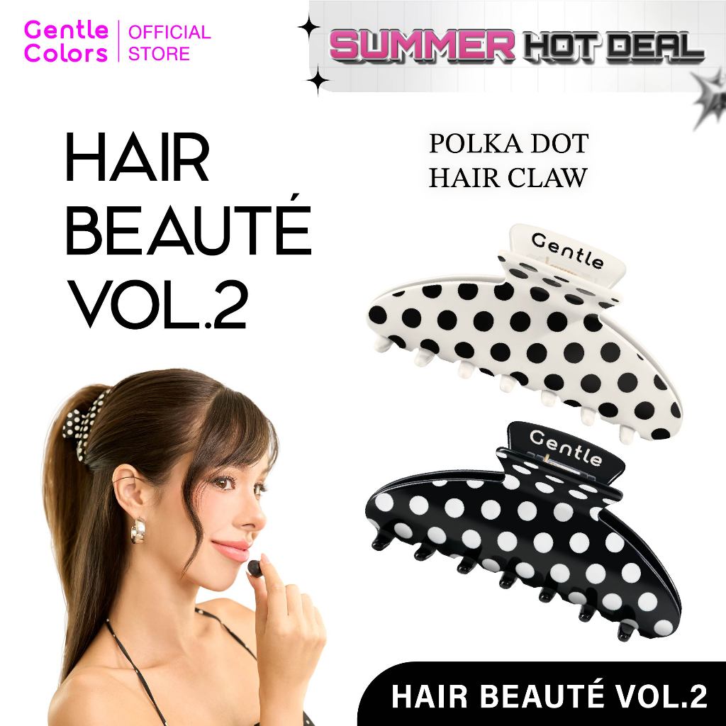 Gentle Colors Hair Beauté Vol.2 Polka Dot Hair Claw กิ๊บหนีบผมโพกาดอท