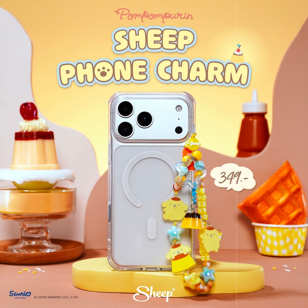 [Strap Pompompurin] Pompompurin Collection Strap Phone Charm สายคล้องมือถือ สุดน่ารัก ลิขสิทธิ์แท้ซานริโอ้  ปอมปอมปุริน