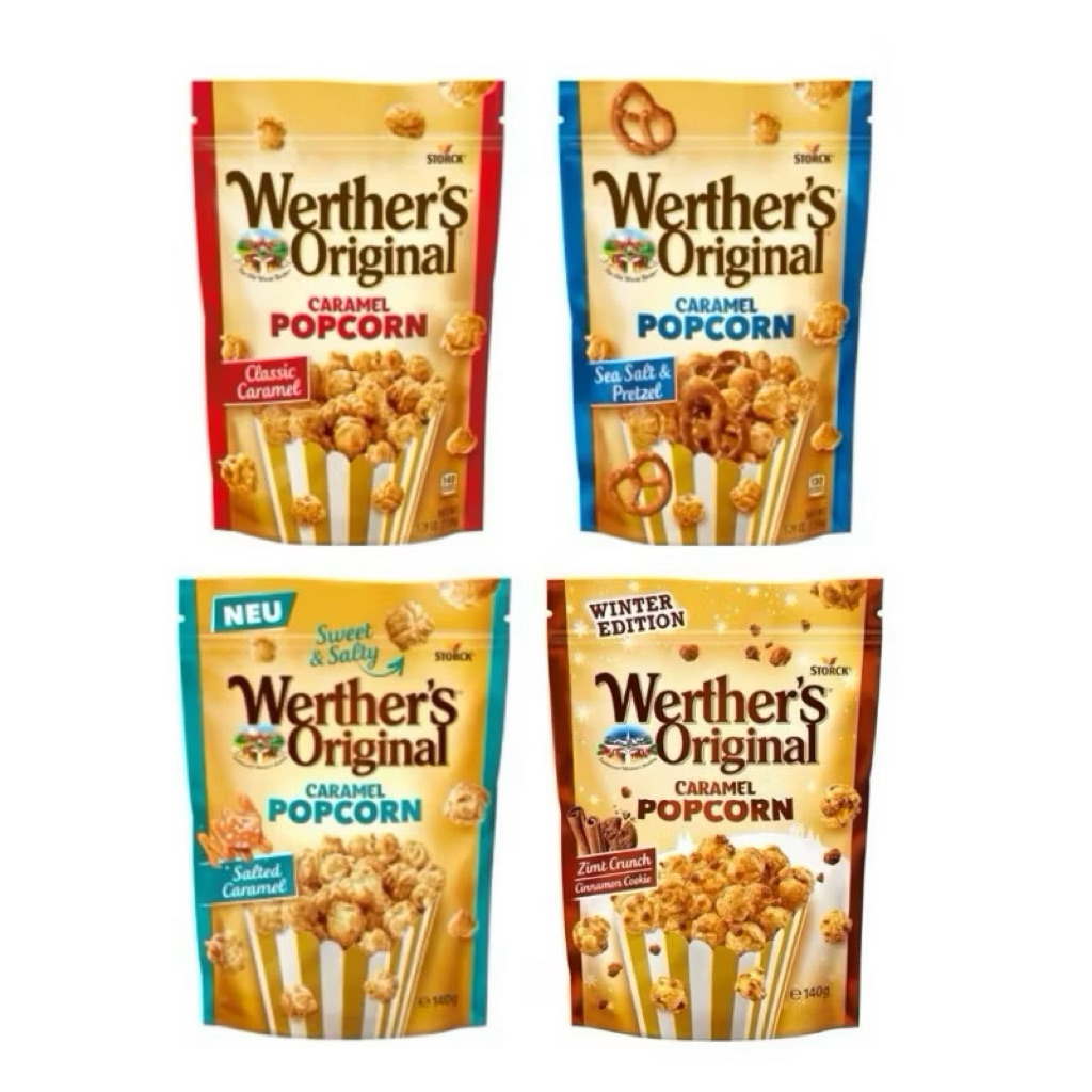 Werther's Original Caramel Popcorn ป๊อบคอร์น เวอร์เธอร์ Popsecret Cretors Darda GARRETT Werther popc