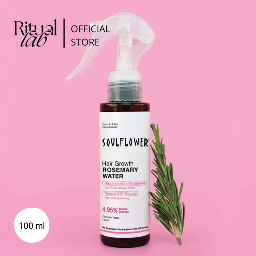 Soulflower Rosemary Water Hair Spray with Mint สเปรย์โรสแมรี่บำรุงผม ลดผมร่วง