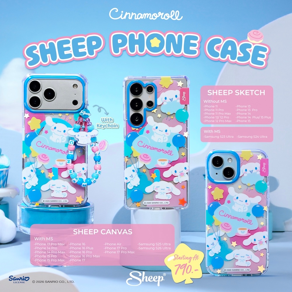[For iPhone MS & Samsung Cinnamoroll] Cinnamoroll Collection เคสสำหรับไอโฟน และ S23 S24 S25 S26 Ultra แถมฟรีสายห้อยเคส