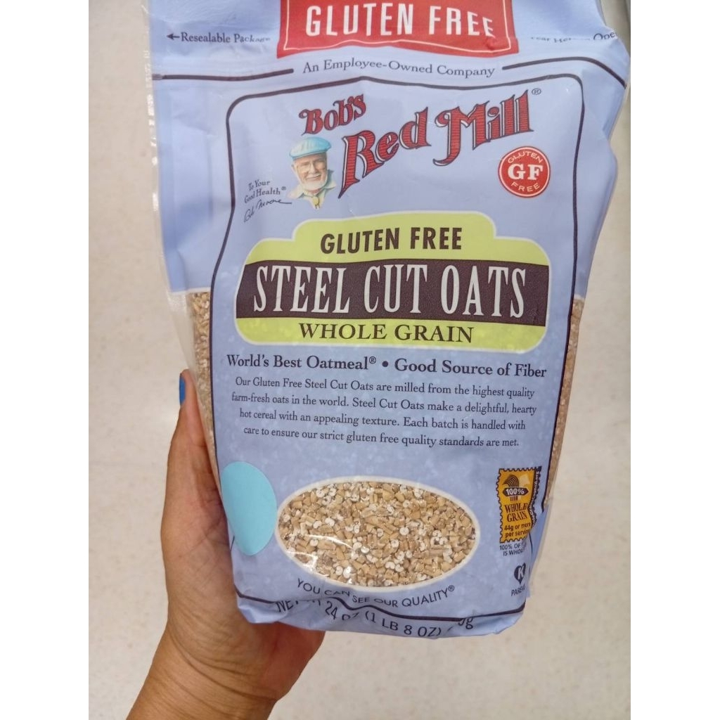 Bob's Red Mill  Gluten Free Steel Cut Oats ข้าวโอ๊ต 100% บ๊อบส เรด มิลล์ 680 กรัม