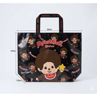 ถุงผ้า ถุงช็อปปิ้ง Monchhichi ผ้ากระสอบหนา ใบใหญ่