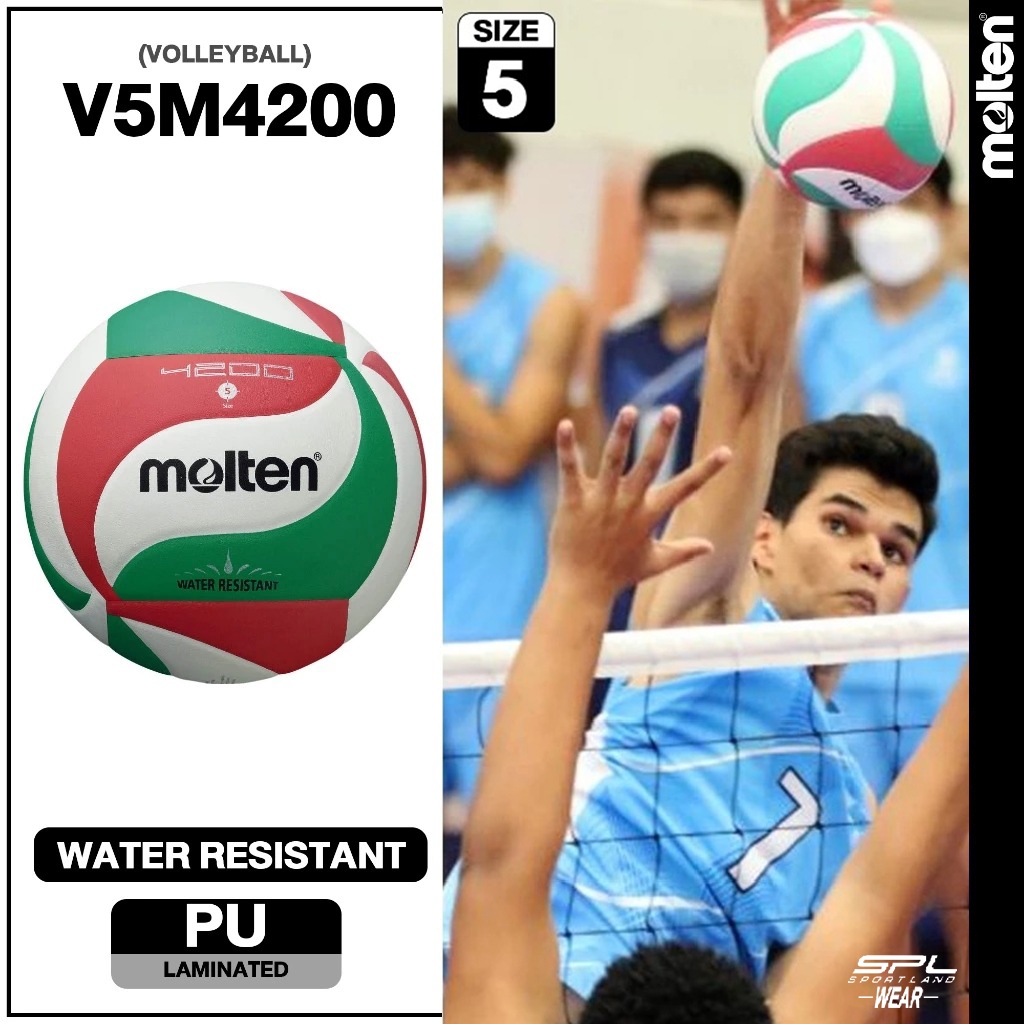 MOLTEN ลูกวอลเลย์บอลหนัง Volleyball PU #5 th V5M4200 (950)