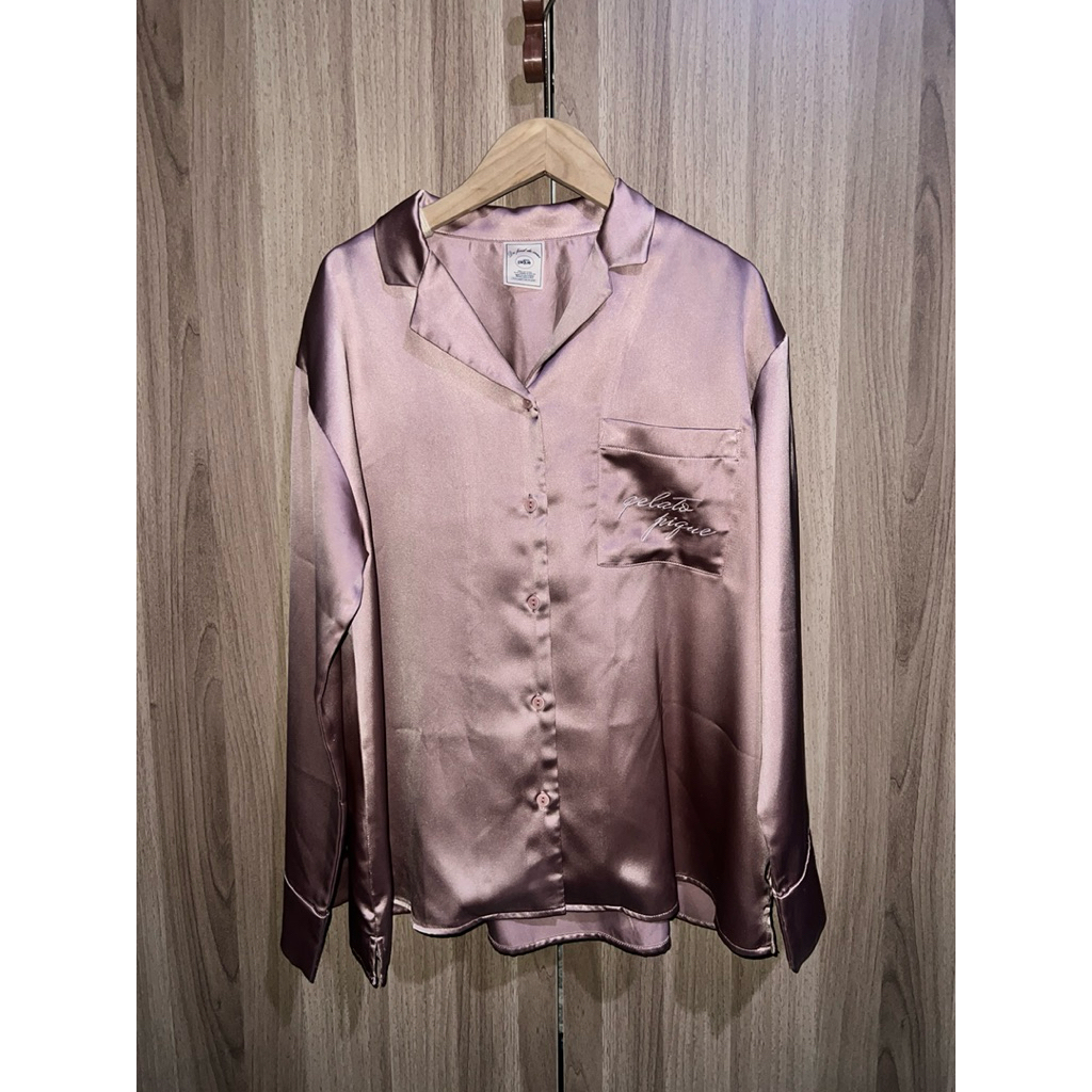 gelato pique เสื้อแขนยาว ซาติน ไม่บาง